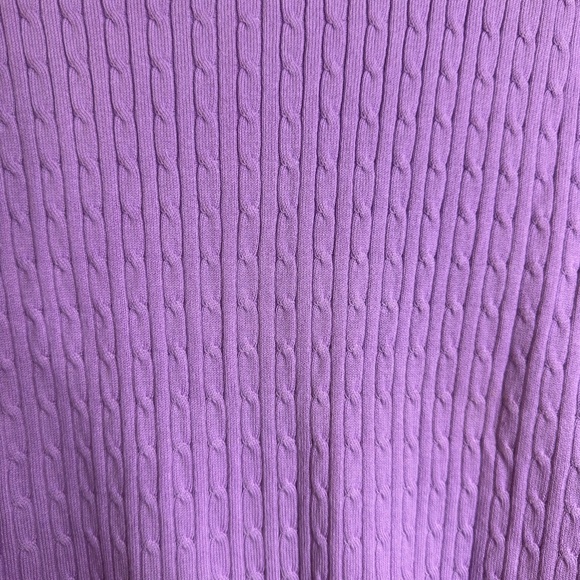 St. John’s Bay Purple Ribbed Zip-Up Knit Cardigan Sweater Stretch Size L - Picture 13 of 14